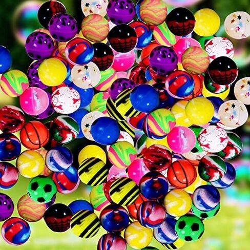 Chwang 20PCS 25mm Bouncy Balls Assorted Rubber Balls,Party Bag Filler,High Bouncing Balls for Kids (20pcs / 25mm) in Kuwait