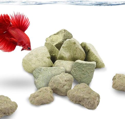 جور صخور معدنية من بيتا فيش، 2 اونصة، تضيف حيوية للحياة المائية، مثالية للبيتا، تساعد في التزاوج والتكاثر، ديكور ريفي لأحواض النانو واوعية السمك والبرطمانات in Kuwait