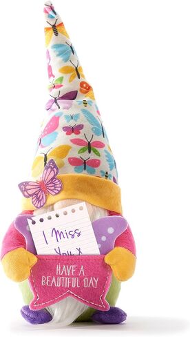 عناق يشعر بالحب - حامل بطاقة هدية جنوم، مسنجر جنوم، جنوم قطيفة زهرية، ديكور منزل جنوم، حلية جنوم سويدية تومتي، تمثال هدية جنوم، دمية قطيفة مقاس 12 بوصة - كن سعيدًا in Kuwait