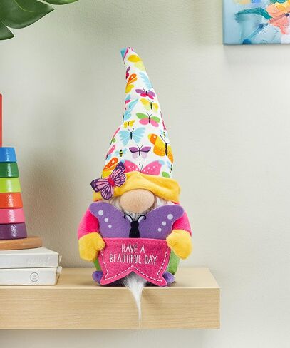 عناق يشعر بالحب - حامل بطاقة هدية جنوم، مسنجر جنوم، جنوم قطيفة زهرية، ديكور منزل جنوم، حلية جنوم سويدية تومتي، تمثال هدية جنوم، دمية قطيفة مقاس 12 بوصة - كن سعيدًا in Kuwait