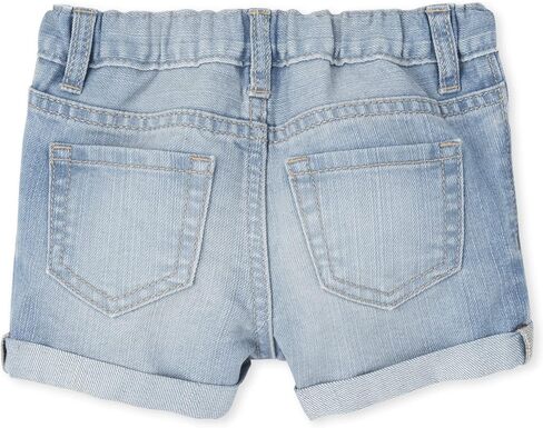 The Children's Place Baby Toddler Girls Denim Shortie Shorts, Miley/Dark Wash 2-Pack, 4T in Saudi Arabia