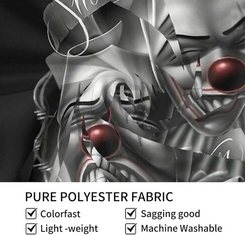 Xcphmy نسيج - سمايل الآن يبكي في وقت لاحق وجوه المهرج غرفة نوم بنات في سن المراهقة لطيف صغير نسيج كلية إيندي غرفة ديكور الحائط الجمالي 60 * 51 بوصة in Kuwait