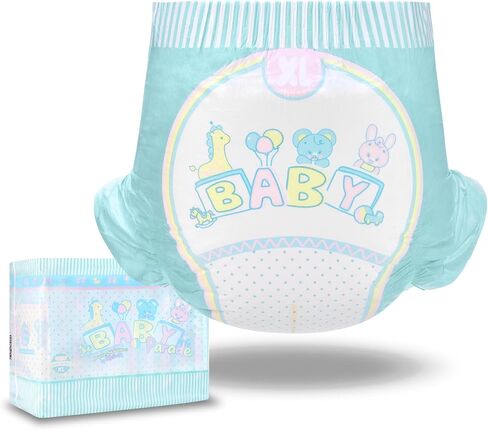 Littleforbig حفاضات قابلة للتعديل بإغلاق فيلكرو للبالغين مطبوعة من القماش الخلفي 10 قطع - موكب الأطفال (متوسط ​​28 بوصة - 38 بوصة) in Kuwait