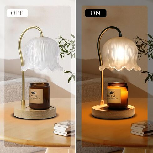 HYIEAR Candle Warmer Lamp, Candle Lamp with Timer & Dimmer, Candle Wax Warmer with 2X 50W Bulbs, Candle Lamp Warmer for Small & Large Candles, Electric Candle Warmer for Home Decor in Kuwait