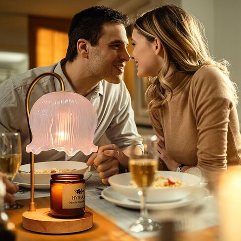 HYIEAR Candle Warmer Lamp, Candle Lamp with Timer & Dimmer, Candle Wax Warmer with 2X 50W Bulbs, Candle Lamp Warmer for Small & Large Candles, Electric Candle Warmer for Home Decor in Kuwait
