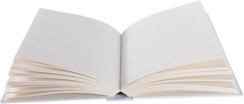 مجموعة كتب مزخرفة مكونة من 3 قطع - غلاف كرتون مقوى ابيض للمنزل الجميل مع خيوط - كتب حقيقية (كل كتاب 5.6 × 8.3، 170 صفحة فارغة) in Kuwait