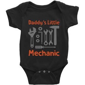 Daddy's Little Mechanic Baby Boy Girl Onesie Newborn Organic Bodysuit Romper in Kuwait