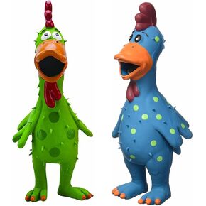 Multipet Latex Grunting Toy Bundle Chicken Assorted Color (Pack of 2) in Kuwait