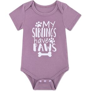 Funnycokid Baby Boys Girls Bodysuit Funny Newborn Romper 0-12 Months | Short Sleeve Infant Neutral Outfits in Saudi Arabia