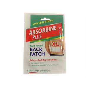 (Pack of 8) Absorbine Plus Jr, Pain Relief Back Patch, Size X-large, Medicated Patch 9" x 4" in Kuwait