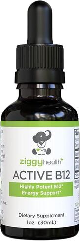 صبغة مستخلص سائل فيتامين ب 12 النباتي، ميثيل كوبالامين، قطرات ب 12 نقية، مكمل معزز للطاقة الطبيعية، يدعم صحة المناعة، وظيفة الدماغ والأعصاب، 1 أونصة، من زيغي هيلث in Kuwait