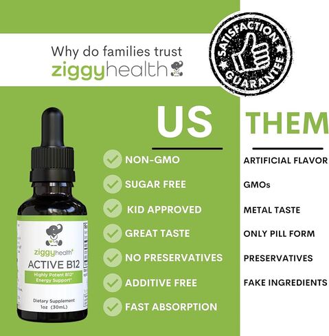 صبغة مستخلص سائل فيتامين ب 12 النباتي، ميثيل كوبالامين، قطرات ب 12 نقية، مكمل معزز للطاقة الطبيعية، يدعم صحة المناعة، وظيفة الدماغ والأعصاب، 1 أونصة، من زيغي هيلث in Kuwait