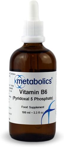 سائل فيتامين بي 6 بي 5 بي من ميتابولكس | فيتامينات بي 6 بدون مكونات مضافة (848 ميكروغرام لكل حصة) | زجاجة مريحة 100 مل (1333 حصة) | سائل فيتامين بي الأساسي in Kuwait