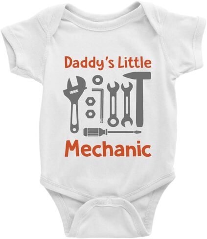 بدلة رومبير عضوية من Daddy's Little Mechanic للأطفال الأولاد والبنات لحديثي الولادة in Kuwait
