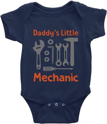 بدلة رومبير عضوية من Daddy's Little Mechanic للأطفال الأولاد والبنات لحديثي الولادة in Kuwait