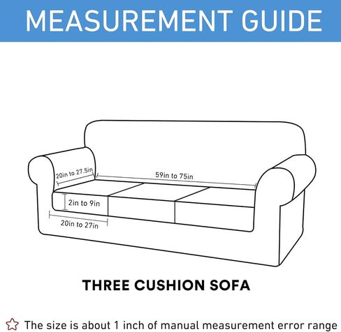 hyha Ice Silk Couch Cushion Covers, Sofa Covers for 3 Cushion Couch Thick Jacquard Fabric, Washable Sofa Slipcovers, Replacement Sofa Cushion Covers for Pets (3PC, Gray) in Saudi Arabia
