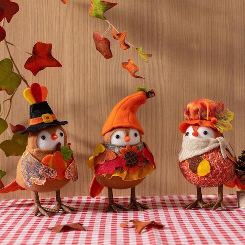 Elanket Valentine's Day Decorations Valentine's Day Birds 4 Packs Plush Ornaments Tiered Tray for Figurine Party Table Shelf Home Mantel Fireplace Decor in Saudi Arabia