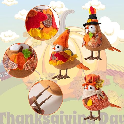 Elanket Valentine's Day Decorations Valentine's Day Birds 4 Packs Plush Ornaments Tiered Tray for Figurine Party Table Shelf Home Mantel Fireplace Decor in Saudi Arabia