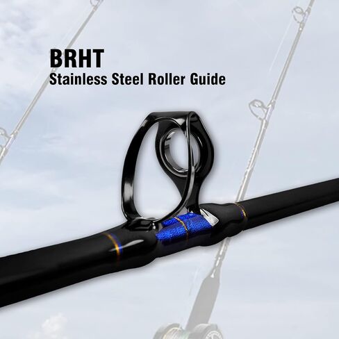 Fiblink 1-Piece Conventional Boat Rod Saltwater Offshore Graphite Spinning Fishing Rod(6-Feet, 30-50lb/50-80lb) in Saudi Arabia