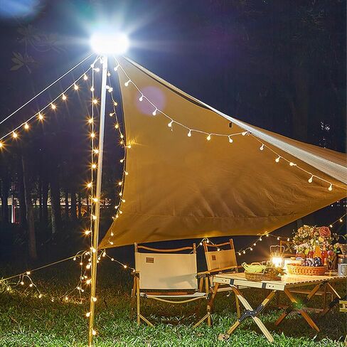 TOMSHOO LED فانوس للتخييم قابل لإعادة الشحن 5500LM، 20000 مللي أمبير في الساعة بنك طاقة محمول للشحن اللاسلكي ضوء التخييم مع 3 درجات حرارة اللون و5 أوضاع إضاءة لانقطاع الطاقة والطوارئ والمنزل والمشي لمسافات طويلة in Kuwait