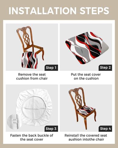 Black Snowman Christmas Seat Covers for Dining Room Chairs Set of 4, Xmas Tree Chair Slipcovers Protector, Winter Snowflake Stretch Chair Covers Removable Cushion Cover for Kitchen Office Decorations in Saudi Arabia