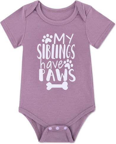 Funnycokid Baby Boys Girls Bodysuit Funny Newborn Romper 0-12 Months | Short Sleeve Infant Neutral Outfits in Saudi Arabia