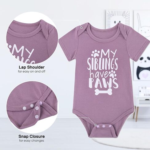 Funnycokid Baby Boys Girls Bodysuit Funny Newborn Romper 0-12 Months | Short Sleeve Infant Neutral Outfits in Saudi Arabia