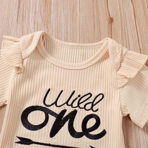 Baby Girl First Birthday Outfit 1st Birthday Girl Outfit Infant Wild One Bodysuit in Kuwait