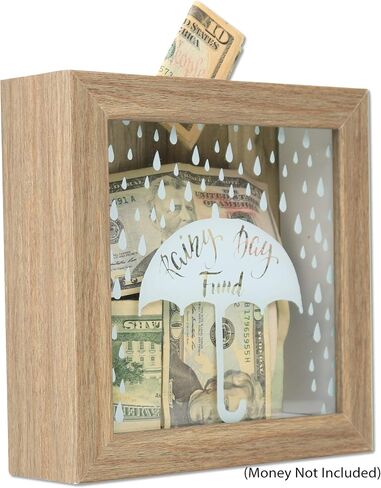 Lawrence Frames Rainy Day Fund Shadow Box, 8x8, Brown in Saudi Arabia
