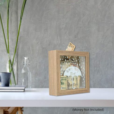 Lawrence Frames Rainy Day Fund Shadow Box, 8x8, Brown in Saudi Arabia