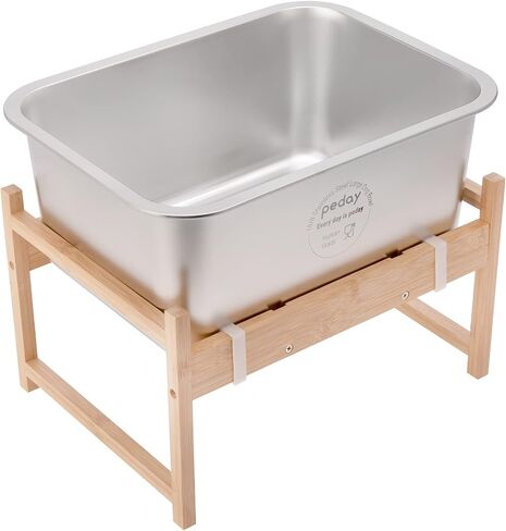 1.2 Gallon Raised Dog Water Bowl, Human Grade 18/8 Stainless Steel in Kuwait