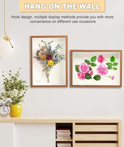 إطار صندوق الظل، 8x12 حافظات عرض صناديق الظل، عمق 2 بوصة، صندوق الظل للزهور، قبعة التخرج وثوب، صندوق ظلال خشبي كبير للجدار والطاولة (أبيض) in Saudi Arabia