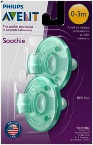 Philips AVENT Soothie Pacifier, Green, 0-3 Months, 2 Count in Saudi Arabia