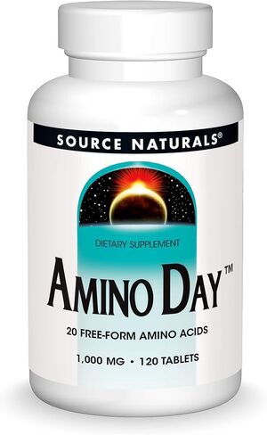 Source Naturals Amino Day - 20 من الأحماض الأمينية ذات الشكل الحر تدعم جودة النظام الغذائي أثناء التغذية - 60 قرصًا in Saudi Arabia
