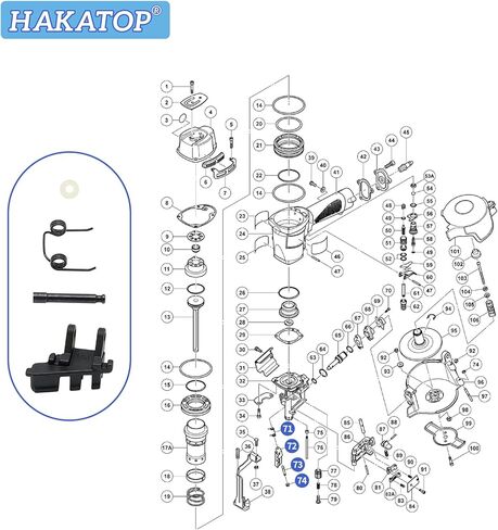 HAKATOP 2PC Coil Roofing Nailer Replacement Part 883-901 and 877-761 Feeder Spring Kit For NV45AB NV45AB2 NV45AB2(S) Parts Coil Roofing Nailer in Kuwait