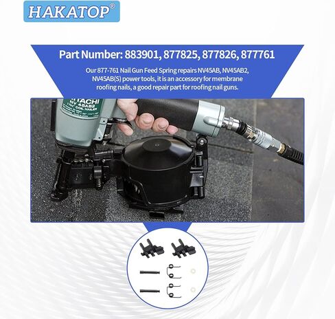 HAKATOP 2PC Coil Roofing Nailer Replacement Part 883-901 and 877-761 Feeder Spring Kit For NV45AB NV45AB2 NV45AB2(S) Parts Coil Roofing Nailer in Kuwait