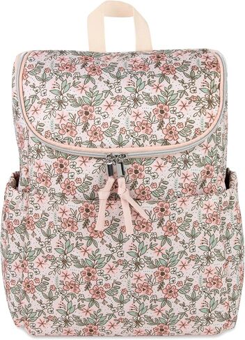 Multi-Function Floral Diaper Backpack and Travel Nappy Baby Bag with Changing Pad and Stroller Straps (Brown Bouquet) in Saudi Arabia