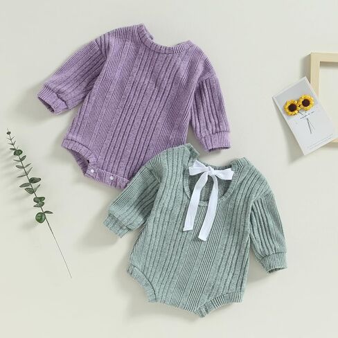 Ledy Champswiin Newborn Baby Girl Sweaters Fall Winter Long Sleeve Pullover Tops Infant Girl Crewneck Sweater Romper in Saudi Arabia