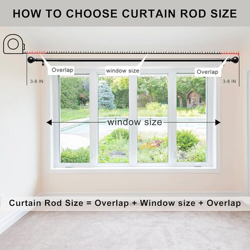 قضبان ستائر فضية شديدة التحمل للنوافذ مقاس 28-48 بوصة، مجموعة قضبان ستائر تعتيم مقاس 1 بوصة، مع حامل قابل للتعديل، لغرفة النوم، وغرفة المعيشة، والمطبخ (2.5-4 قدم فضي) in Kuwait