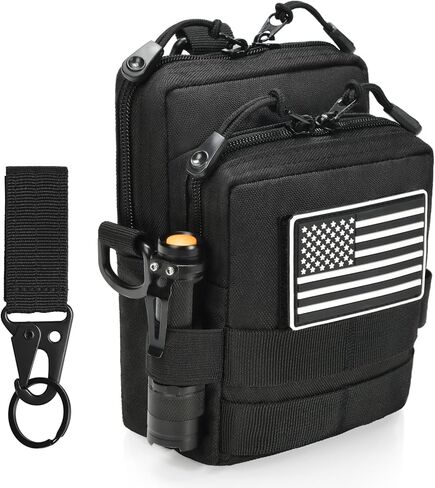 LAFAYI Tactical Molle Pouches with Extra Molle Key Ring Holder Gears - Tactical Compact Water-Resistant EDC Pouch,Tactical Accessories for Men in Kuwait