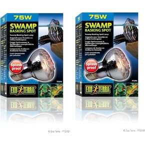 مصباح سبوت اكسو تيرا Swamp Glo Basking Spot ، 75 وات (عبوة من قطعتين) in Kuwait