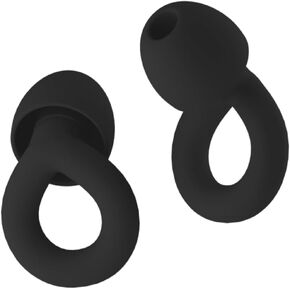 Silicone Ear Plugs for Noise Reduction, Reusable Ear Plugs for Sleeping Noise Cancelling, Concerts, Motorcycle, Travel & Hearing Protection NRR 33dB - 8 Ear Tips in XS/S/M/L, Black