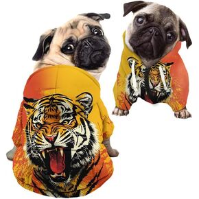 Dog Skeleton Halloween French Bulldog Frenchie Clothes Cartoon Black White Skeleton Hoodies for Dogs Cute Skull Costume Pug English Boston Terrier Corgi Sweatshirt Clothing - S
