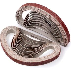 حزام صنفرة 3/8 × 13، 40 حزام صنفرة من أكسيد الألومنيوم، ورق صنفرة حزام لآلة صنفرة حزام صغيرة مقاس 3/8 × 13 بوصة، 24 حزمة (3/8 × 13 بوصة، 40 حبيبة) in Kuwait