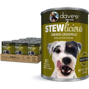 طعام الكلاب من Dave's Pet Food رطب طري (يخنة لحم الضأن)، مصنوع في الولايات المتحدة الأمريكية، طعام معلب للكلاب، فيتامينات ومعادن مضافة، خالي من القمح والجلوتين، للكلاب الصغيرة والكبيرة، 13.2 أونصة (علبة مكونة من 12 قطعة) in Kuwait