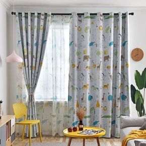 GYROHOME Cartoon Car and Bus Room Darkening Curtain Grommet Top Thermal Insulated Washable Drape Noise Reducing No Formaldehyde for Kid and Teen,52X63 inch,2panels in Kuwait
