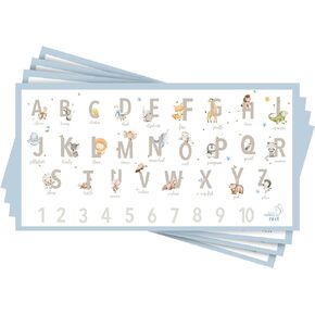 مفارش طاولة للاستعمال مرة واحدة من نيبل آند ريست، 20 قطعة من كرسي الطعام المرتفع من ايكيا أنتيلوب، مفارش مكان لاصقة على شكل حيوانات الأبجدية ABC، مفرش طاولة للأطفال للمطاعم وطاولة الطعام وأساسيات السفر للأطفال الصغار in Kuwait