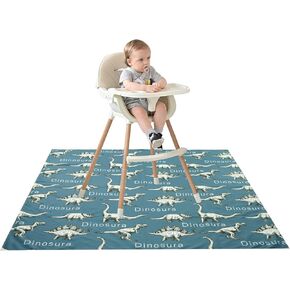 Joyo roy 135x140 cm Baby Floor Mat Splat Mat High Chair Mat Waterproof Mat Play Mat for Toddlers Splat Mat for Under High Chair Kids Placemats for Dining Table High Chair Mat for Floor Mat Under High in Kuwait