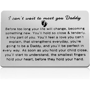 New Dad Gifts Metal Wallet Insert Card Daddy to Be Gifts Pregnancy Baby Announcement Gifts for Husband From Wife New Father to Be Gift First Time Dads Soon to Be Daddy Gifts Christmas Fathers Day Gift
