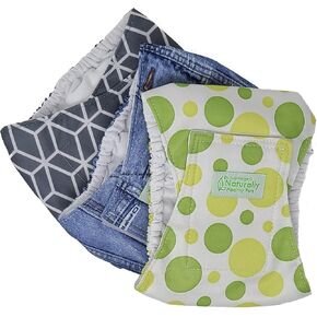 Dr. Judy Morgan's Naturally Healthy Pets Washable Male Dog Diaper Belly Band wrap Print Colors (Small)